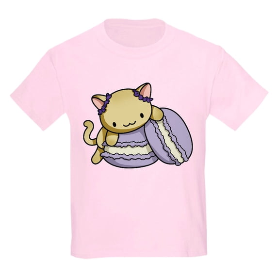 CafePress - Macaron Kitty T Shirt - Light T-Shirt Kids XS-XL
