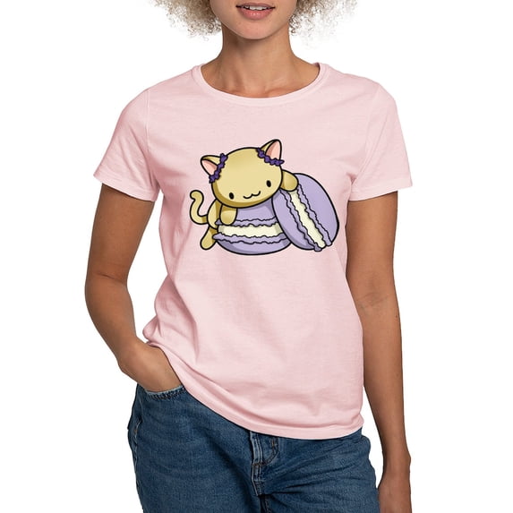 CafePress - Macaron Kitty T Shirt - Women's Classic T-Shirt