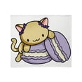thumbnail image 1 of CafePress - Macaron Kitty Throw Blanket - Soft Fleece Throw Blanket, 50"x60" for All Ages, 1 of 2