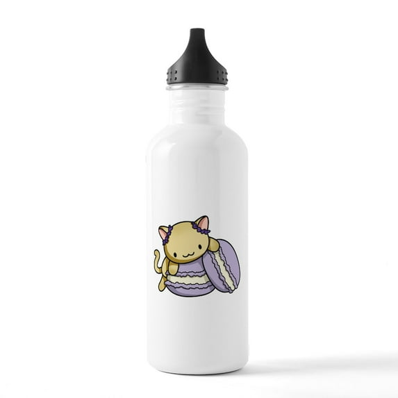 CafePress - Macaron Kitty Water Bottle - Stainless Steel Water Bottle, Sports Bottle, 1.0L