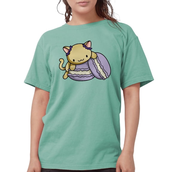 CafePress - Macaron Kitty - Womens Comfort Colors® Shirt
