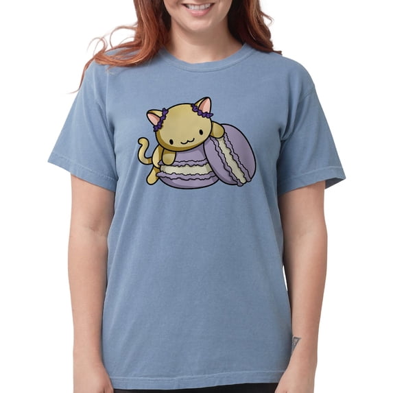 CafePress - Macaron Kitty - Womens Comfort Colors® Shirt