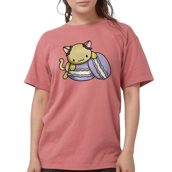 CafePress - Macaron Kitty - Womens Comfort Colors® Shirt