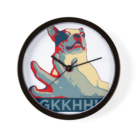 CafePress - Mackie GKKHH! Shirt (Rwb Design) - 10" Quartz Analog Battery-Powered Modern Wall Clock, Unique