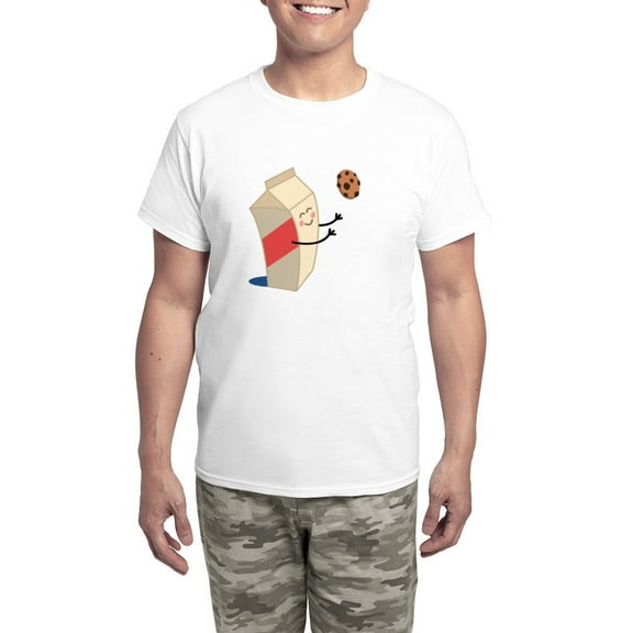 CafePress - Made For Each Other Cookies And Milk Pajamas - Men's Light Loose Fit Cotton Pajama Set