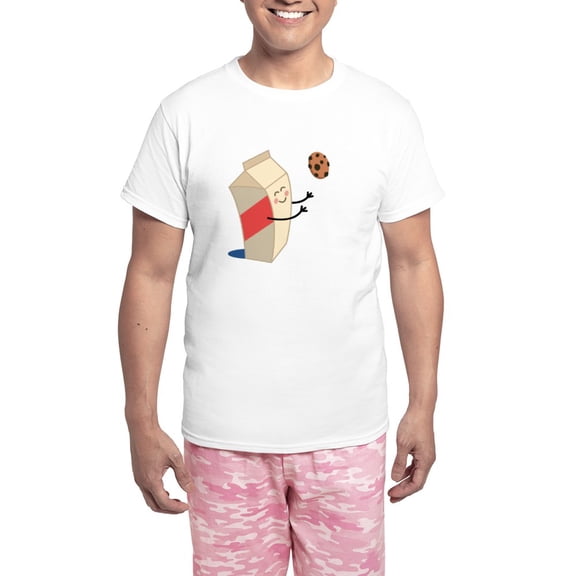 CafePress - Made For Each Other Cookies And Milk Pajamas - Men's Light Loose Fit Cotton Pajama Set
