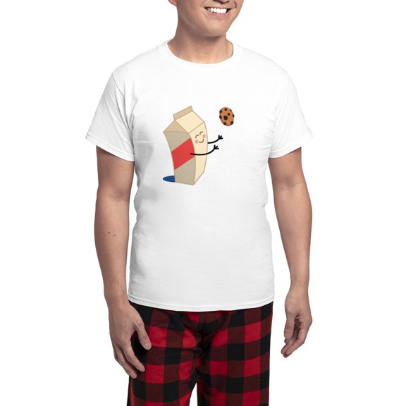 CafePress - Made For Each Other Cookies And Milk Pajamas - Men's Light Loose Fit Cotton Pajama Set