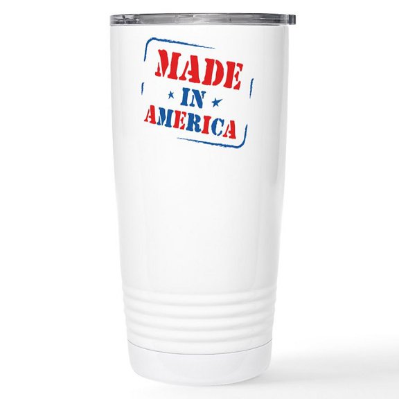 CafePress - Made In America Stainless Steel Travel Mug - Insulated Stainless Steel Travel Tumbler 20 oz.