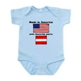 thumbnail image 1 of CafePress - Made In America With Austrian Parts Body Suit - Baby Light Bodysuit, Size Newborn - 24 Months, 1 of 4