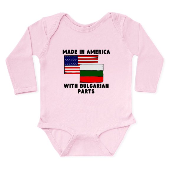 CafePress - Made In America With Bulgarian Parts Body Suit - Long Sleeve Cotton Baby Bodysuit