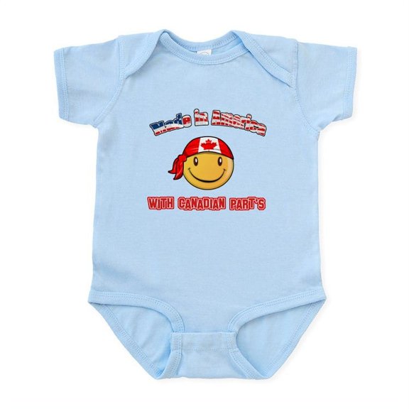 CafePress - Made In America With Canadian Parts Infant Bodysui - Baby Light Bodysuit, Size Newborn - 24 Months