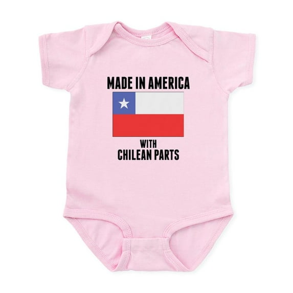 CafePress - Made In America With Chilean Parts Body Suit - Baby Light Bodysuit, Size Newborn - 24 Months