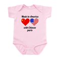 thumbnail image 1 of CafePress - Made In America With Chinese Parts Body Suit - Baby Light Bodysuit, 1 of 4