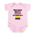 thumbnail image 1 of CafePress - Made In America With Colombian Parts Body Suit - Baby Light Bodysuit, Size Newborn - 24 Months, 1 of 4