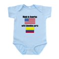 thumbnail image 1 of CafePress - Made In America With Colombian Parts Body Suit - Baby Light Bodysuit, Size Newborn - 24 Months, 1 of 4