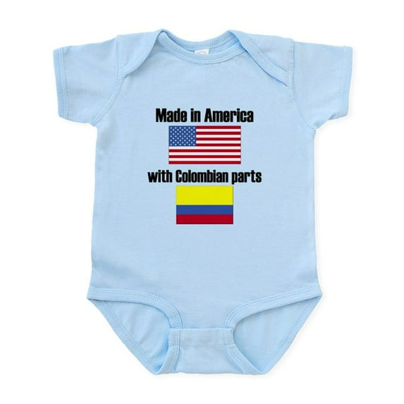 CafePress - Made In America With Colombian Parts Body Suit - Baby Light Bodysuit, Size Newborn - 24 Months