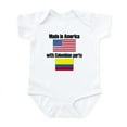 thumbnail image 1 of CafePress - Made In America With Colombian Parts Body Suit - Baby Light Bodysuit, Size Newborn - 24 Months, 1 of 4