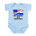 thumbnail image 1 of CafePress - Made In America With Croatian Parts Body Suit - Baby Light Bodysuit, Size Newborn - 24 Months, 1 of 4