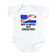 thumbnail image 1 of CafePress - Made In America With Croatian Parts Body Suit - Baby Light Bodysuit, Size Newborn - 24 Months, 1 of 4