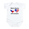 thumbnail image 1 of CafePress - Made In America With Czech Parts Body Suit - Baby Light Bodysuit, 1 of 4