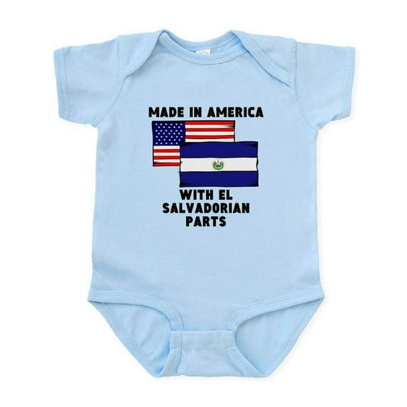 CafePress - Made In America With El Salvadorian Parts Body Sui - Baby Light Bodysuit, Size Newborn - 24 Months