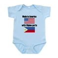 thumbnail image 1 of CafePress - Made In America With Filipino Parts Body Suit - Baby Light Bodysuit, Size Newborn - 24 Months, 1 of 4