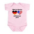 thumbnail image 1 of CafePress - Made In America With German Parts Body Suit - Baby Light Bodysuit, Size Newborn - 24 Months, 1 of 4