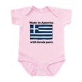 thumbnail image 1 of CafePress - Made In America With Greek Parts Body Suit - Baby Light Bodysuit, Size Newborn - 24 Months, 1 of 4