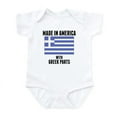 thumbnail image 1 of CafePress - Made In America With Greek Parts Body Suit - Baby Light Bodysuit, Size Newborn - 24 Months, 1 of 4