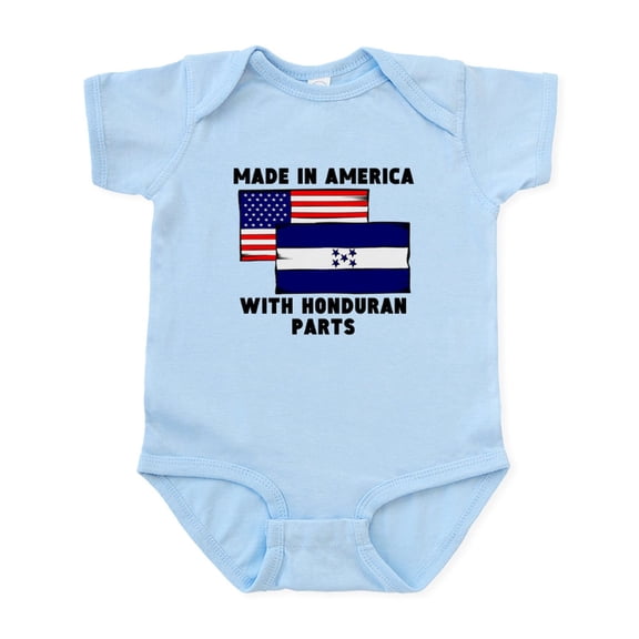CafePress - Made In America With Honduran Parts Body Suit - Baby Light Bodysuit, Size Newborn - 24 Months
