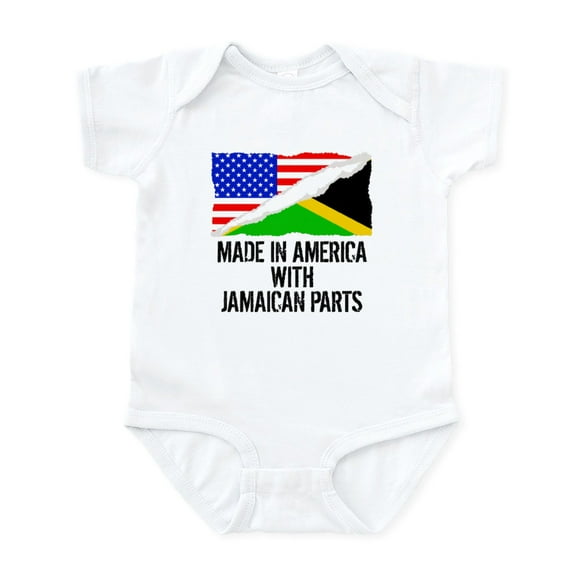 CafePress - Made In America With Jamaican Parts Body Suit - Baby Light Bodysuit, Size Newborn - 24 Months