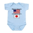 thumbnail image 1 of CafePress - Made In America With Japanese Parts Body Suit - Baby Light Bodysuit, Size Newborn - 24 Months, 1 of 4