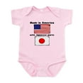 thumbnail image 1 of CafePress - Made In America With Japanese Parts Body Suit - Baby Light Bodysuit, Size Newborn - 24 Months, 1 of 4
