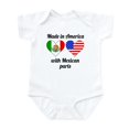 thumbnail image 1 of CafePress - Made In America With Mexican Parts Body Suit - Baby Light Bodysuit, Size Newborn - 24 Months, 1 of 4