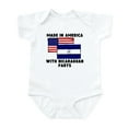 thumbnail image 1 of CafePress - Made In America With Nicaraguan Parts Body Suit - Baby Light Bodysuit, Size Newborn - 24 Months, 1 of 4