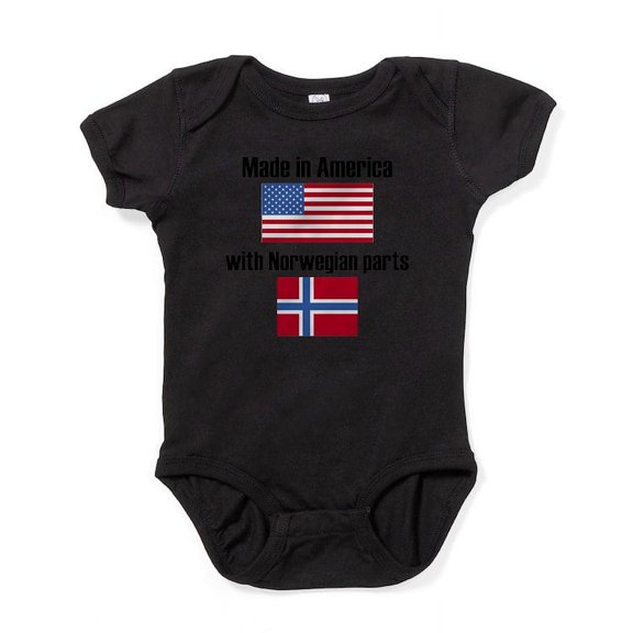 CafePress - Made In America With Norwegian Parts Body Suit - Cute Infant Bodysuit Baby Romper - Size Newborn - 24 Months