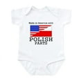 thumbnail image 1 of CafePress - Made In America With Polish Parts Body Suit - Baby Light Bodysuit, Size Newborn - 24 Months, 1 of 4