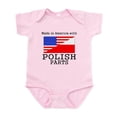 thumbnail image 1 of CafePress - Made In America With Polish Parts Body Suit - Baby Light Bodysuit, Size Newborn - 24 Months, 1 of 4