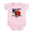 thumbnail image 1 of CafePress - Made In America With Portuguese Parts Body Suit - Baby Light Bodysuit, Size Newborn - 24 Months, 1 of 4