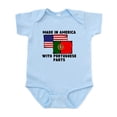 thumbnail image 1 of CafePress - Made In America With Portuguese Parts Body Suit - Baby Light Bodysuit, Size Newborn - 24 Months, 1 of 4