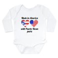 thumbnail image 1 of CafePress - Made In America With Puerto Rican Parts Body Suit - Long Sleeve Cotton Baby Bodysuit, 1 of 4