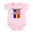 thumbnail image 1 of CafePress - Made In America With Romanian Parts Body Suit - Baby Light Bodysuit, Size Newborn - 24 Months, 1 of 4