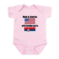 thumbnail image 1 of CafePress - Made In America With Serbian Parts Body Suit - Baby Light Bodysuit, Size Newborn - 24 Months, 1 of 4