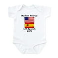 thumbnail image 1 of CafePress - Made In America With Spanish Parts Body Suit - Baby Light Bodysuit, Size Newborn - 24 Months, 1 of 4