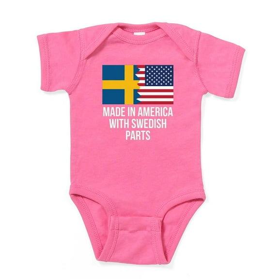 CafePress - Made In America With Swedish Parts - Cute Infant Bodysuit Baby Romper - Size Newborn - 24 Months