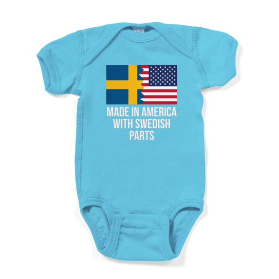 CafePress - Made In America With Swedish Parts - Cute Infant Bodysuit Baby Romper