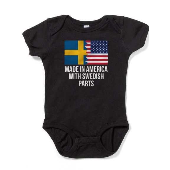 CafePress - Made In America With Swedish Parts - Cute Infant Bodysuit Baby Romper