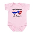 thumbnail image 1 of CafePress - Made In America With Thai Parts Body Suit - Baby Light Bodysuit, Size Newborn - 24 Months, 1 of 4