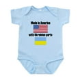 thumbnail image 1 of CafePress - Made In America With Ukrainian Parts Body Suit - Baby Light Bodysuit, Size Newborn - 24 Months, 1 of 4