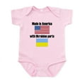 thumbnail image 1 of CafePress - Made In America With Ukrainian Parts Body Suit - Baby Light Bodysuit, Size Newborn - 24 Months, 1 of 4